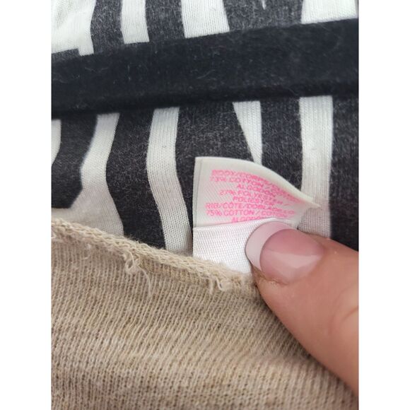 Pink Victoria's Secret Sweeatshirt Hooded S/P Womens Tan Long Sleeve Crew Neck - Picture 5 of 5